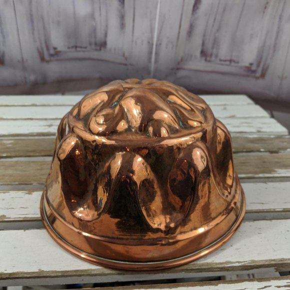 Antique copper jello mold unique